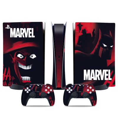 Marvel decal skin for PS5 Digital Console and two Controllers