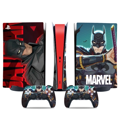 Batman decal skin for PS5 Digital Console and two Controllers