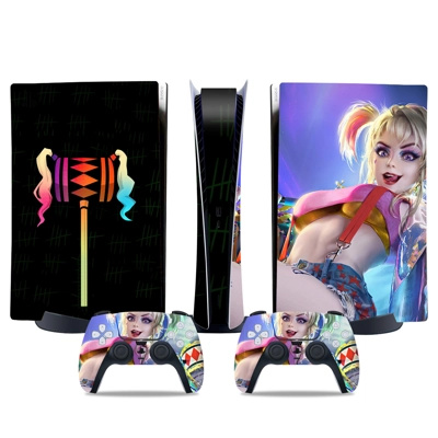 Harley Quinn decal skin for PS5 Digital Console and two Co.. Harley Quinn decal skin for PS5 Digital Console and two Co..