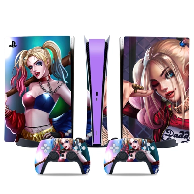 Harley Quinn decal skin for PS5 Digital Console and two Co.. Harley Quinn decal skin for PS5 Digital Console and two Co..