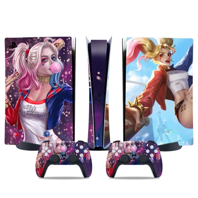 Harley Quinn decal skin for PS5 Digital Console and two Co.. Harley Quinn decal skin for PS5 Digital Console and two Co..