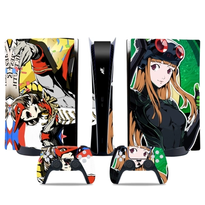 Persona 5 decal skin for PS5 Digital Console and two Contr.. Persona 5 decal skin for PS5 Digital Console and two Contr..