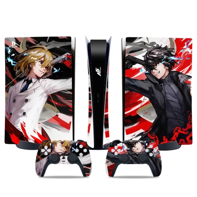 Persona 5 decal skin for PS5 Digital Console and two Contr.. Persona 5 decal skin for PS5 Digital Console and two Contr..
