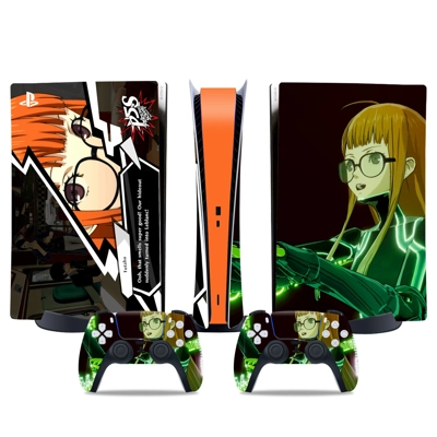 Persona 5 decal skin for PS5 Digital Console and two Contr.. Persona 5 decal skin for PS5 Digital Console and two Contr..