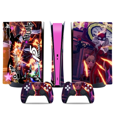 Persona 5 decal skin for PS5 Digital Console and two Contr.. Persona 5 decal skin for PS5 Digital Console and two Contr..