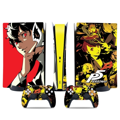 Persona 5 decal skin for PS5 Digital Console and two Contr.. Persona 5 decal skin for PS5 Digital Console and two Contr..