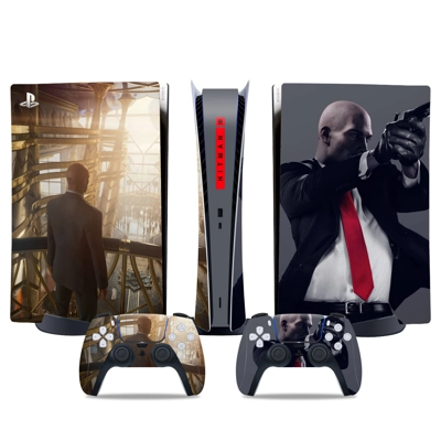 Hitman 3 decal skin for PS5 Digital Console and two Controllers