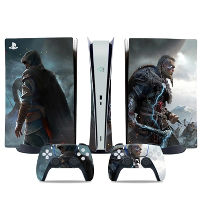 Assassin's Creed Valhalla decal skin for PS5 Digital Console and two Controllers