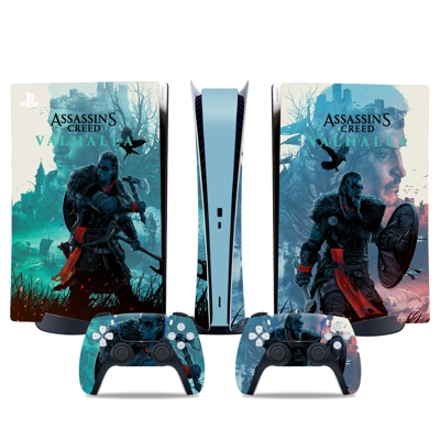 Assassin's Creed Valhalla decal skin for PS5 Digital Console and two Controllers
