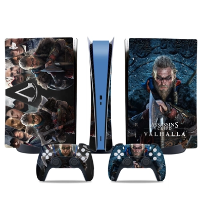 Assassin's Creed Valhalla decal skin for PS5 Digital Console and two Controllers