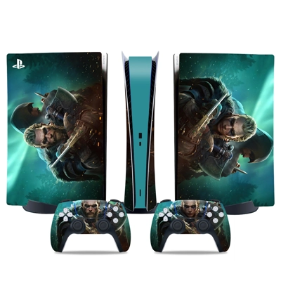 Assassin's Creed Valhalla decal skin for PS5 Digital Console and two Controllers
