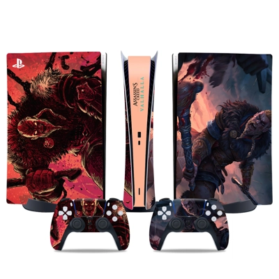 Assassin's Creed Valhalla decal skin for PS5 Digital Console and two Controllers