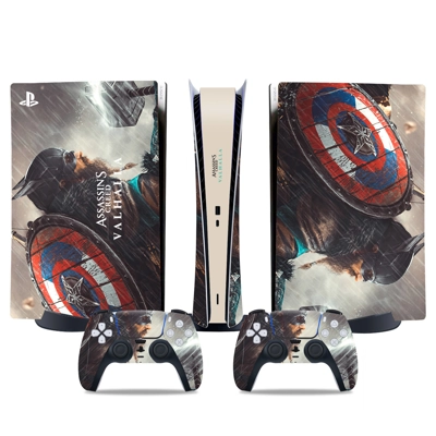 Assassin's Creed Valhalla decal skin for PS5 Digital Console and two Controllers