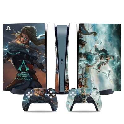 Assassin's Creed Valhalla decal skin for PS5 Digital Console and two Controllers