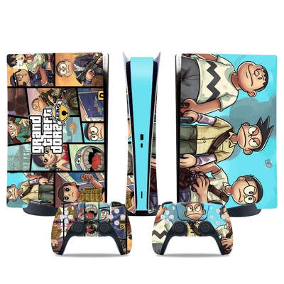 Grand Theft Dora decal skin for PS5 Digital Console and two Controllers