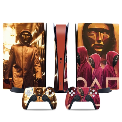 Squid Game decal skin for PS5 Digital Console and two Cont.. Squid Game decal skin for PS5 Digital Console and two Cont..