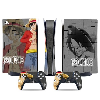 One Piece decal skin for PS5 Digital Console and two Contr.. One Piece decal skin for PS5 Digital Console and two Contr..