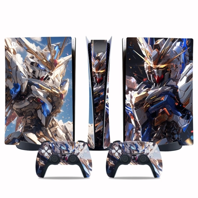 Gundam decal skin for PS5 Digital Console and two Controll.. Gundam decal skin for PS5 Digital Console and two Controll..