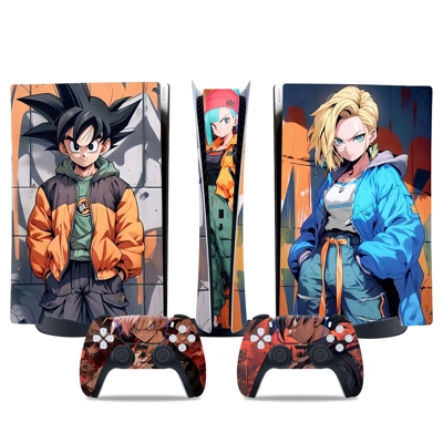Anime decal skin for PS5 Digital Console and two Controllers Anime decal skin for PS5 Digital Console and two Controllers
