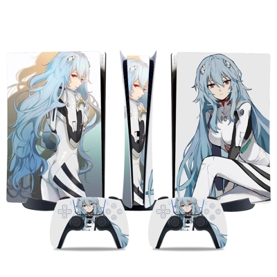 Anime decal skin for PS5 Digital Console and two Controllers Anime decal skin for PS5 Digital Console and two Controllers