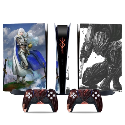 Anime decal skin for PS5 Digital Console and two Controllers Anime decal skin for PS5 Digital Console and two Controllers