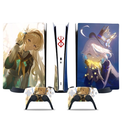 Anime decal skin for PS5 Digital Console and two Controllers Anime decal skin for PS5 Digital Console and two Controllers