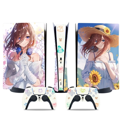 Anime decal skin for PS5 Digital Console and two Controllers Anime decal skin for PS5 Digital Console and two Controllers