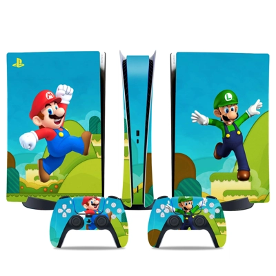 Super Mario decal skin for PS5 Digital Console and two Con.. Super Mario decal skin for PS5 Digital Console and two Con..