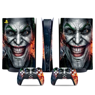 Joker decal skin for PS5 Digital Console and two Controllers Joker decal skin for PS5 Digital Console and two Controllers