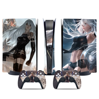 Anime decal skin for PS5 Digital Console and two Controllers