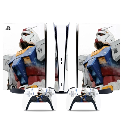 Gundam decal skin for PS5 Digital Console and two Controll.. Gundam decal skin for PS5 Digital Console and two Controll..
