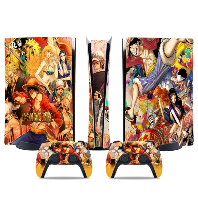 One Piece decal skin for PS5 Digital Console and two Contr.. One Piece decal skin for PS5 Digital Console and two Contr..