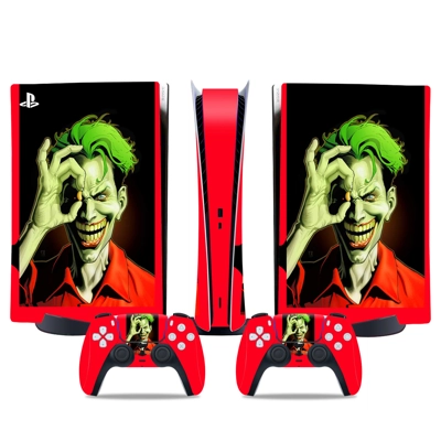 Joker decal skin for PS5 Digital Console and two Controllers Joker decal skin for PS5 Digital Console and two Controllers