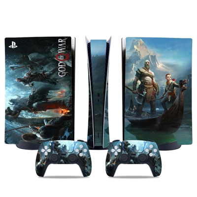 God of War decal skin for PS5 Digital Console and two Cont.. God of War decal skin for PS5 Digital Console and two Cont..