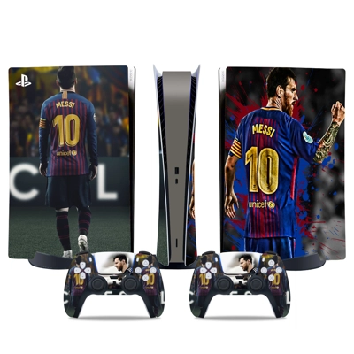 Messi decal skin for PS5 Digital Console and two Controllers Messi decal skin for PS5 Digital Console and two Controllers