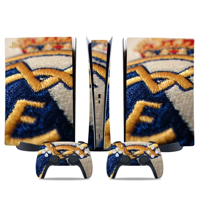 FC Barcelona decal skin for PS5 Digital Console and two Co.. FC Barcelona decal skin for PS5 Digital Console and two Co..