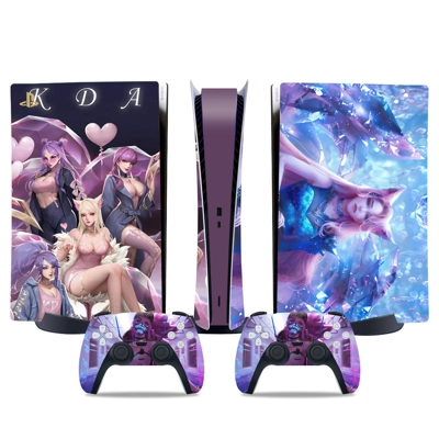 Anime decal skin for PS5 Digital Console and two Controllers Anime decal skin for PS5 Digital Console and two Controllers