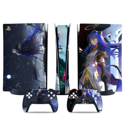 Anime decal skin for PS5 Digital Console and two Controllers Anime decal skin for PS5 Digital Console and two Controllers