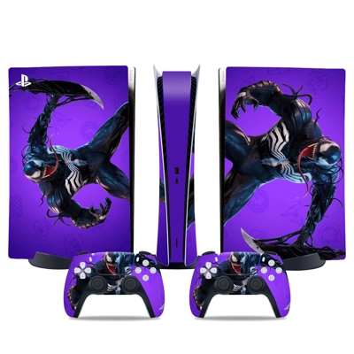 Venom decal skin for PS5 Digital Console and two Controllers Venom decal skin for PS5 Digital Console and two Controllers