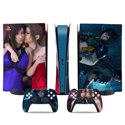 Final Fantasy decal skin for PS5 Digital Console and two C.. Final Fantasy decal skin for PS5 Digital Console and two C..