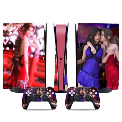 Final Fantasy decal skin for PS5 Digital Console and two C.. Final Fantasy decal skin for PS5 Digital Console and two C..