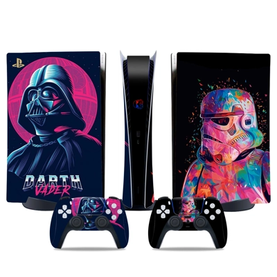 Darth Vader decal skin for PS5 Digital Console and two Con.. Darth Vader decal skin for PS5 Digital Console and two Con..