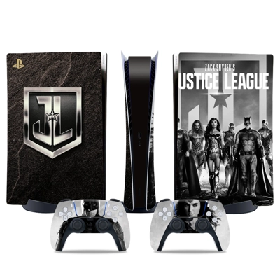 Justice League War decal skin for PS5 Digital Console and two Controllers