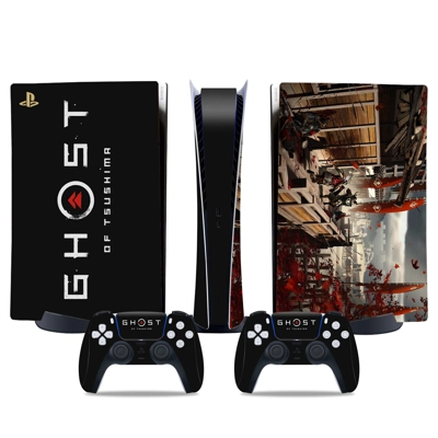 Ghost of Tsushima decal skin for PS5 Digital Console and two Controllers