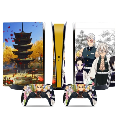Anime decal skin for PS5 Digital Console and two Controllers Anime decal skin for PS5 Digital Console and two Controllers