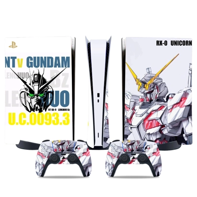 Gundam decal skin for PS5 Digital Console and two Controll.. Gundam decal skin for PS5 Digital Console and two Controll..