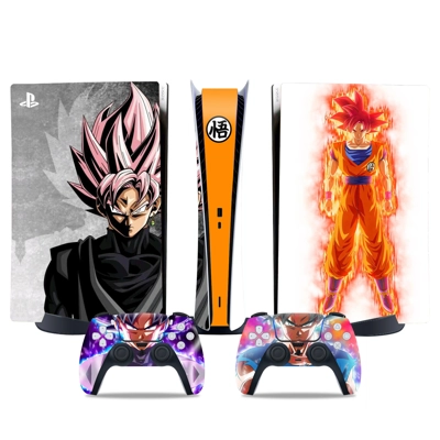 Dragon Ball decal skin for PS5 Digital Console and two Con.. Dragon Ball decal skin for PS5 Digital Console and two Con..