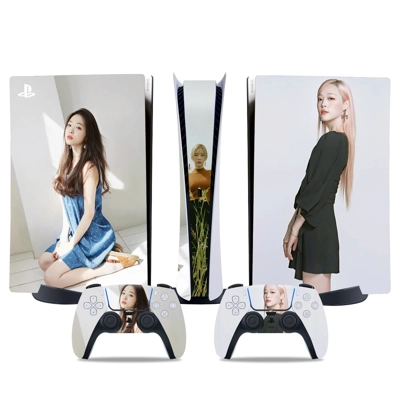 Sulli decal skin for PS5 Digital Console and two Controllers Sulli decal skin for PS5 Digital Console and two Controllers