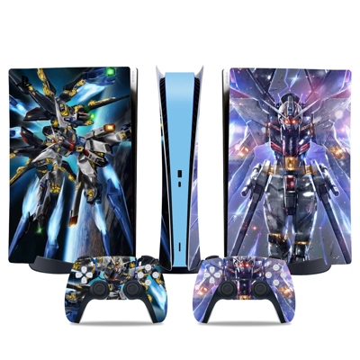 Gundam decal skin for PS5 Digital Console and two Controll.. Gundam decal skin for PS5 Digital Console and two Controll..