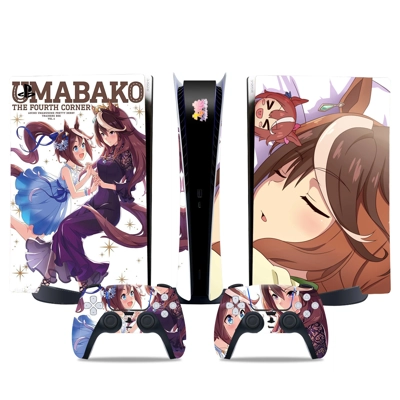 Anime decal skin for PS5 Digital Console and two Controllers Anime decal skin for PS5 Digital Console and two Controllers